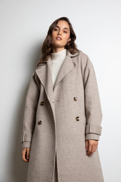 Equinox Hooded Coat - Stone | marlowstore.com
