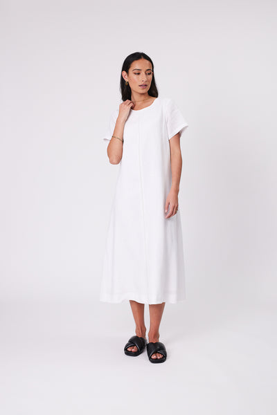 Sicily Taupe Linen Dress