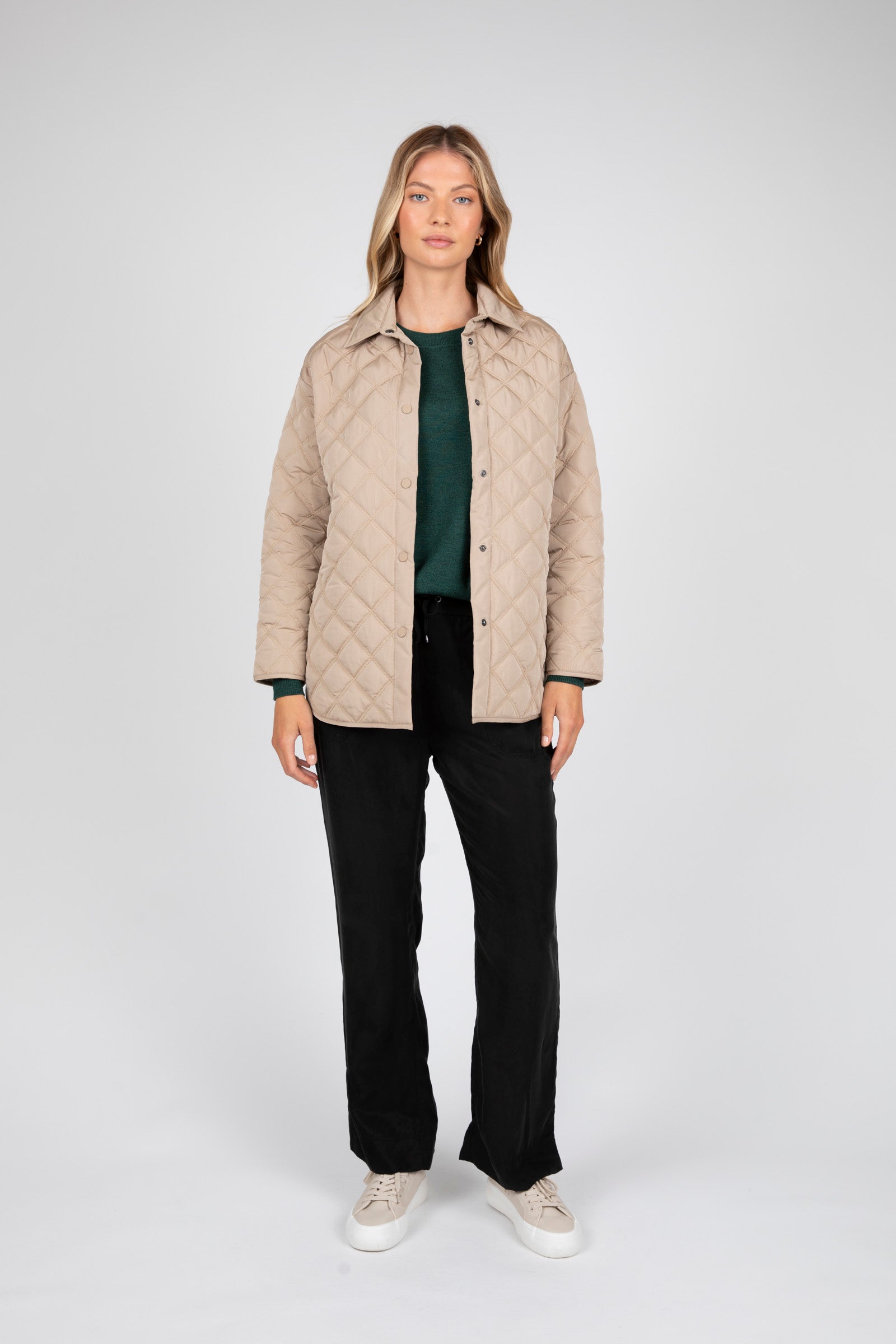 Aspen Quilted Jacket - Natural | marlowstore.com Aspen Quilted Jacket - Natural | marlowstore.com