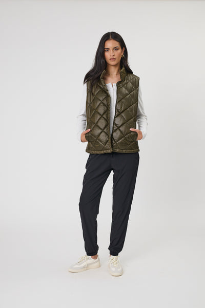 ジャケット・アウター have a good day / QUILT VEST - OLIVE Vest for All Seasons - Coldwater Creek
