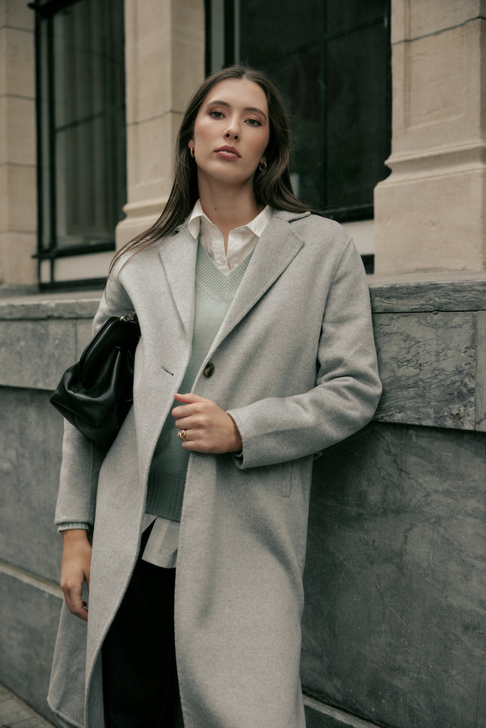 Blaze Wool Coat - Grey Marle | marlowstore.com