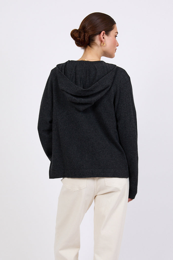 Cashmere Zip Hoodie - Shadow | marlowstore.com
