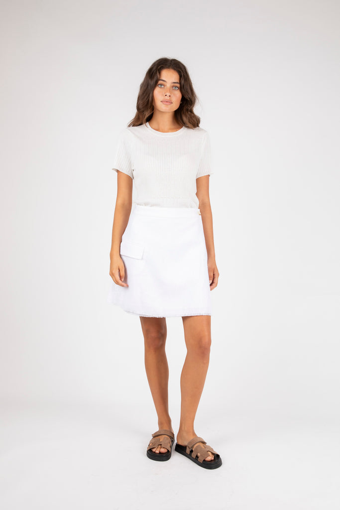 Valencia Wrap Skirt - White