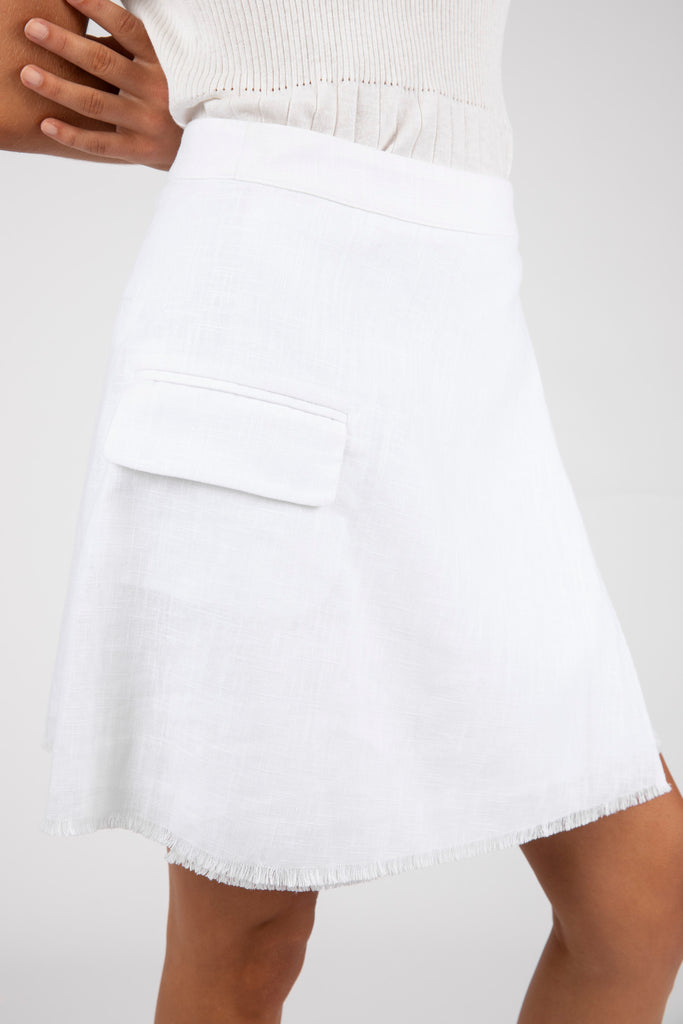 Valencia Wrap Skirt - White