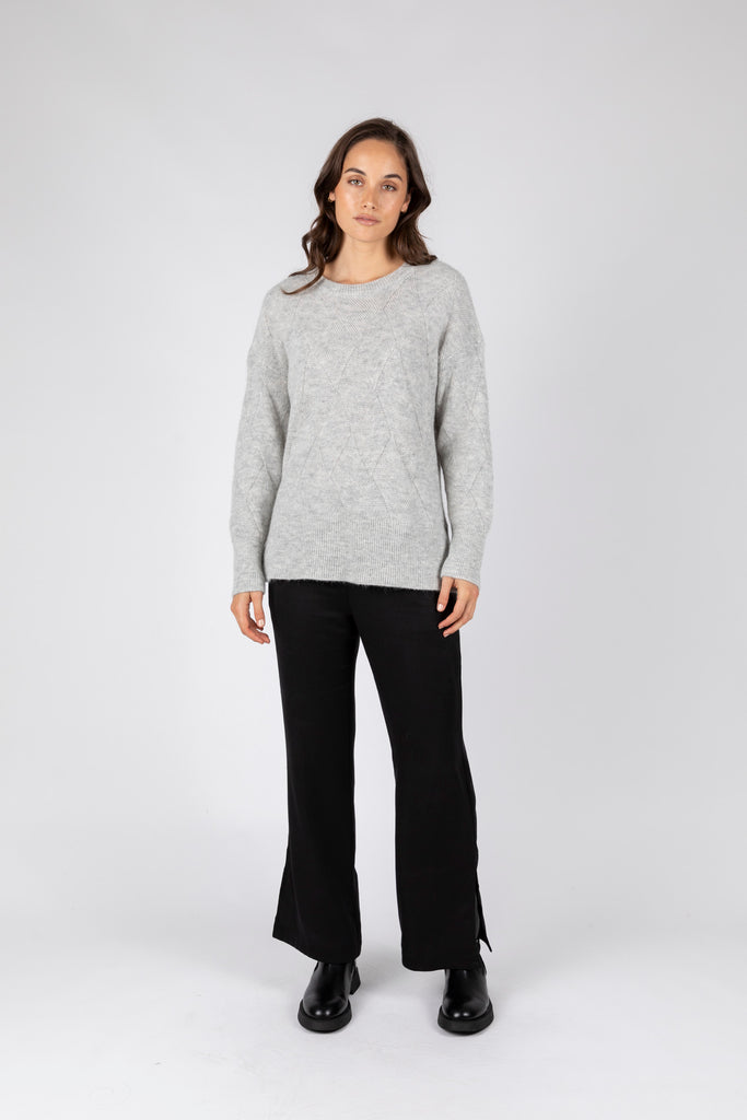 Cosmo Knit Sweater - Grey Marle