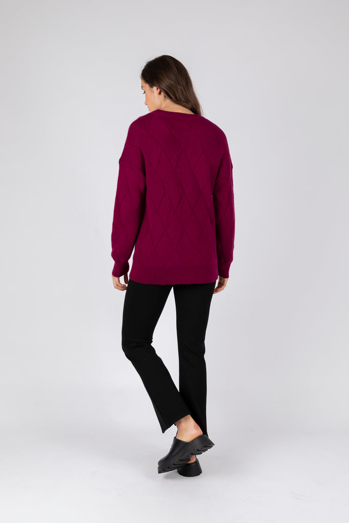 Odyssey Knit Sweater - Plum