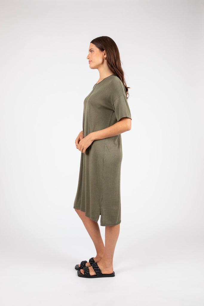 Leisure Knit Dress - Olive