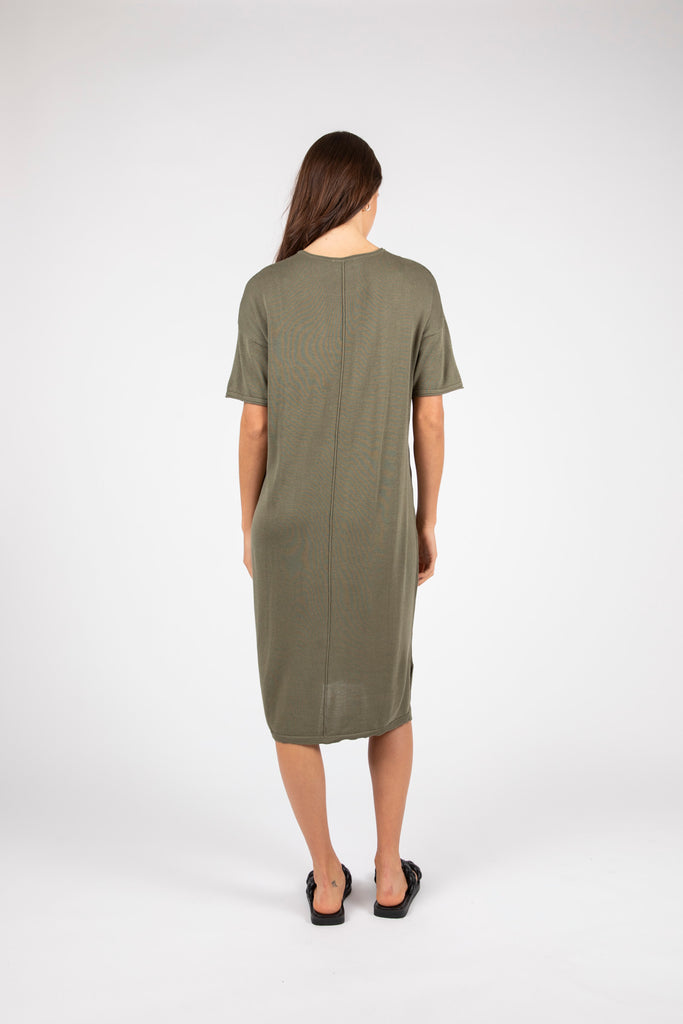 Leisure Knit Dress - Olive