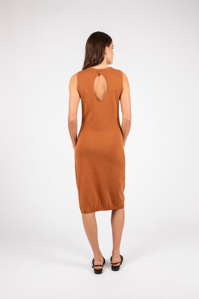 On Shore Knit Dress - Terracotta