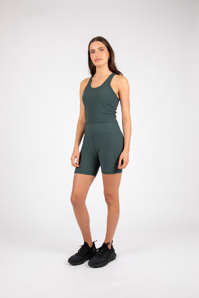 Cropped Contour Tank - Willow