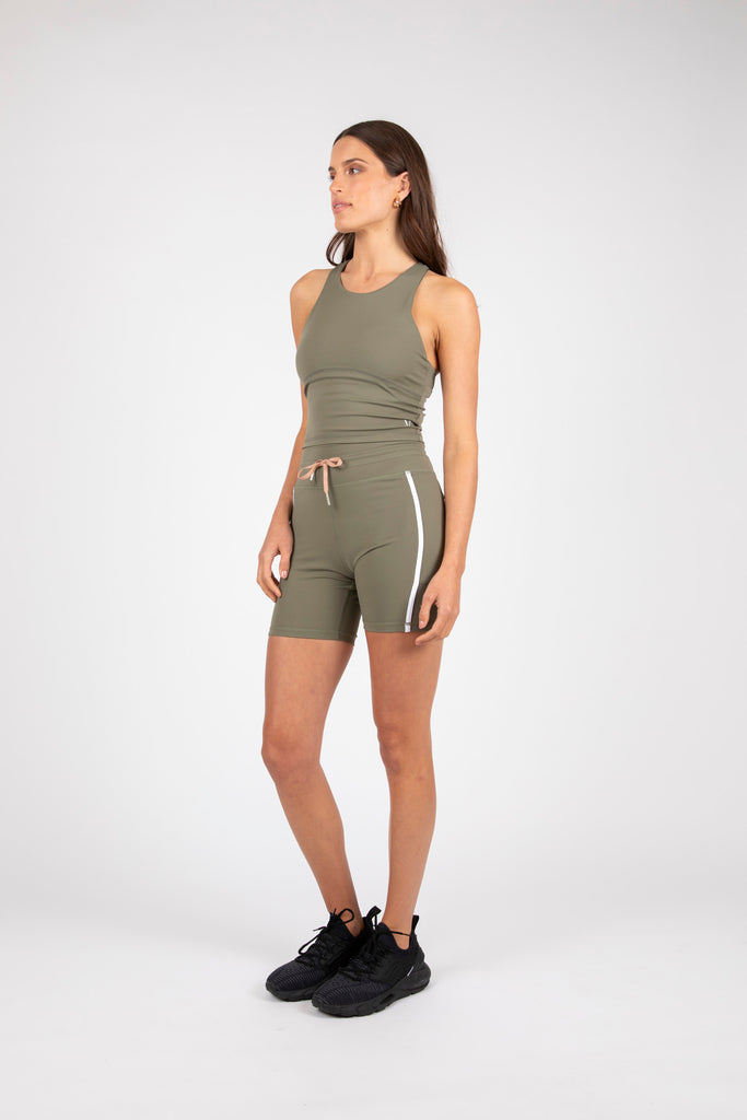 Linear Crop - Olive