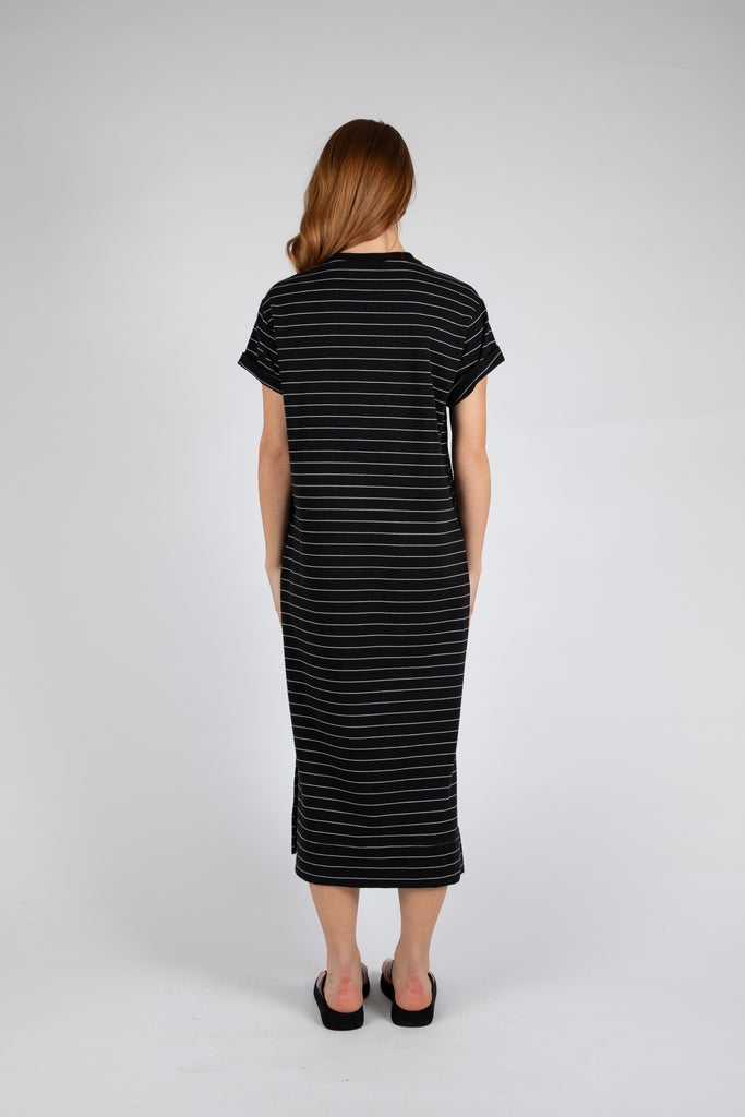 Daily Maxi Dress - Black Stripe