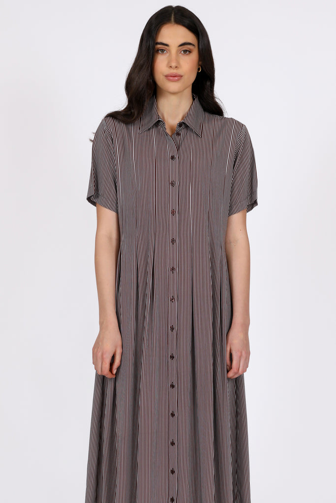 Strand Dress - Java Stripe | marlowstore.com