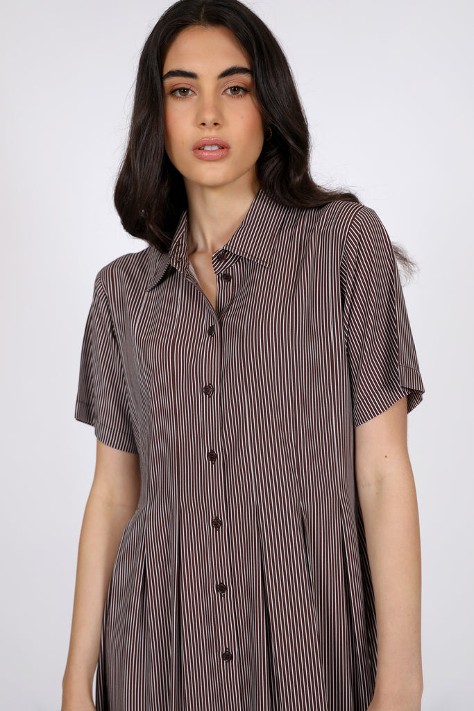 Strand Dress - Java Stripe | marlowstore.com