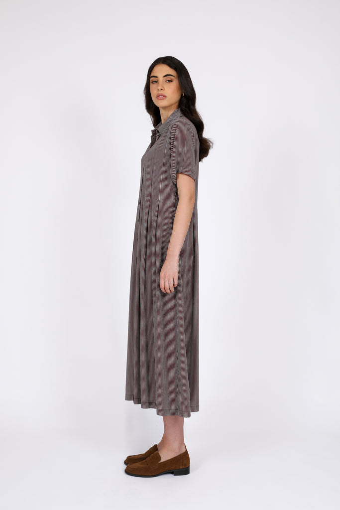 Strand Dress - Java Stripe | marlowstore.com