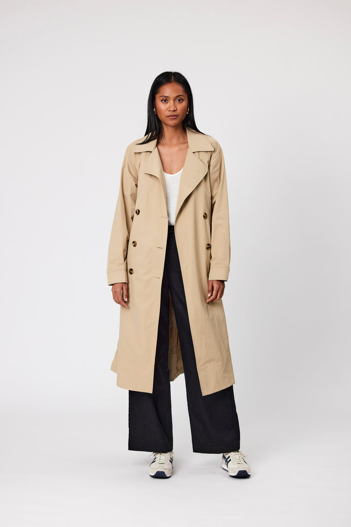 Hybrid Trench Coat - Natural