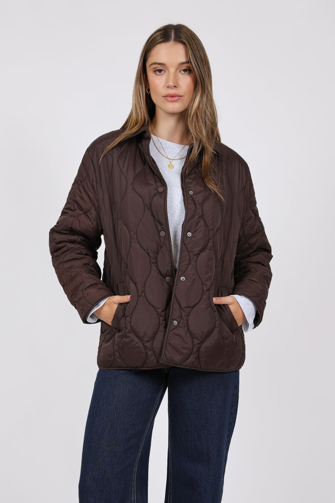 Toronto Quilted Jacket - Java | marlowstore.com