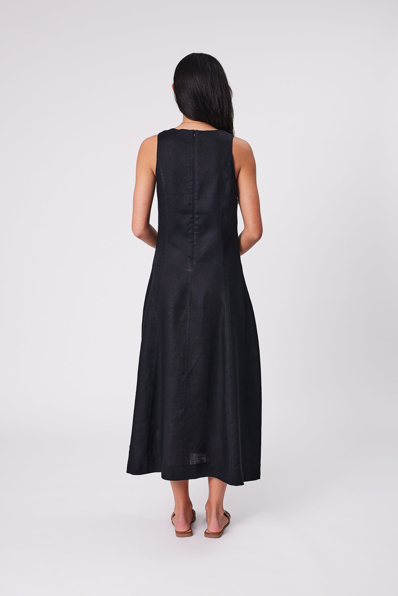 Tuscany Linen Dress - Black | marlowstore.com