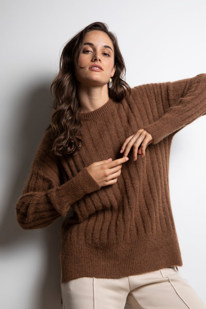 Nord Knit Sweater - Cocoa Bean