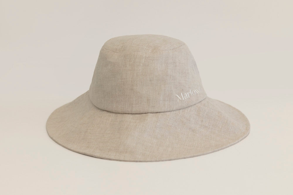 Linen Bucket Hat - Natural Marle