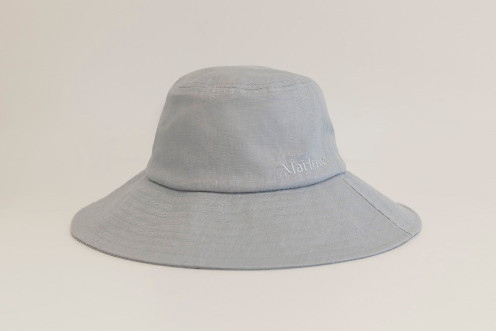 Linen Bucket Hat - Sky Blue