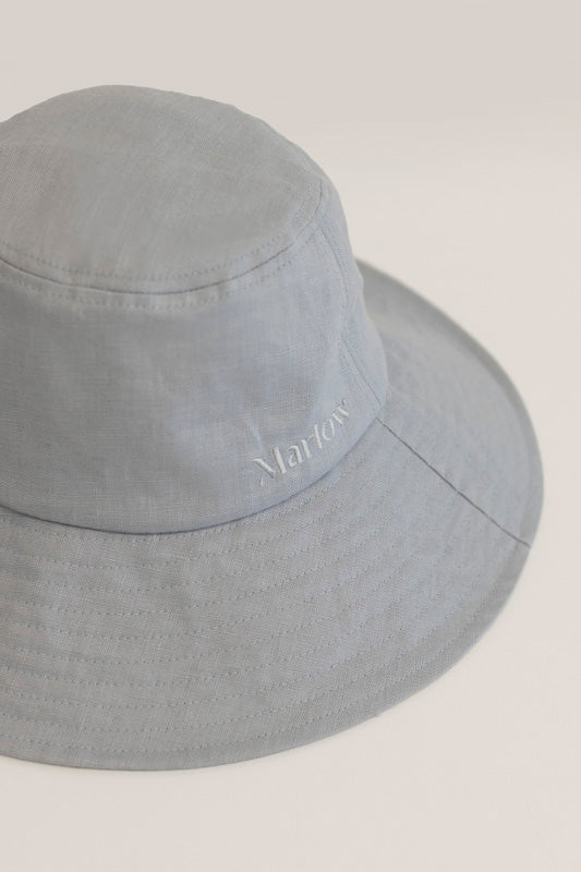 Linen Bucket Hat - Sky Blue