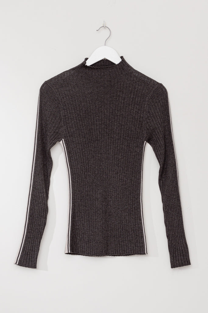Elements Side Stripe Sweater - Carbon Marle