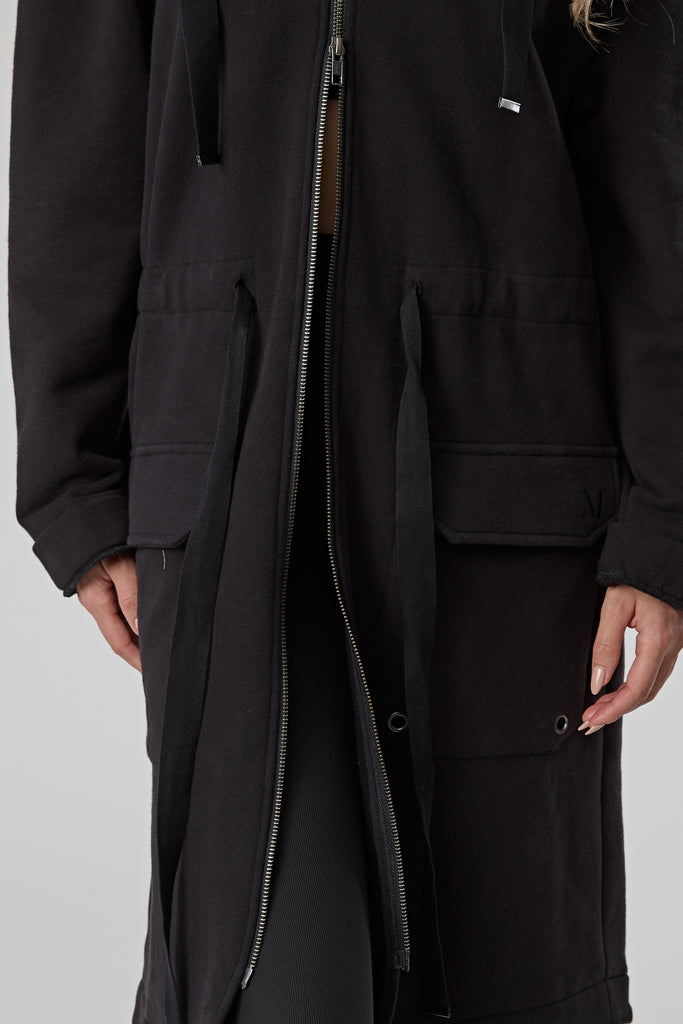 Brooklyn Longline Coat - Black