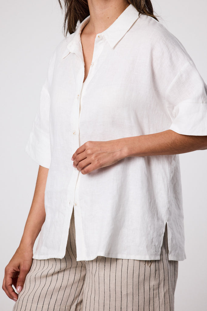 Sunrise Linen Shirt - White
