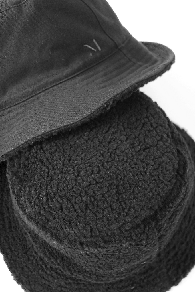 Teddy Reversible Bucket Hat - Black