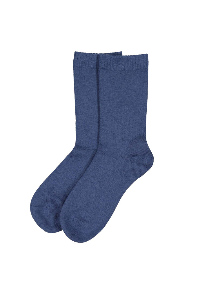 Wool Cashmere Sock - Denim Blue